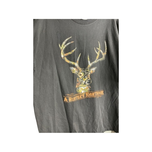 Vintage Deer “A Hunters Nightmare” men black Camo graphic t-shirt size 2XL - Picture 5 of 7